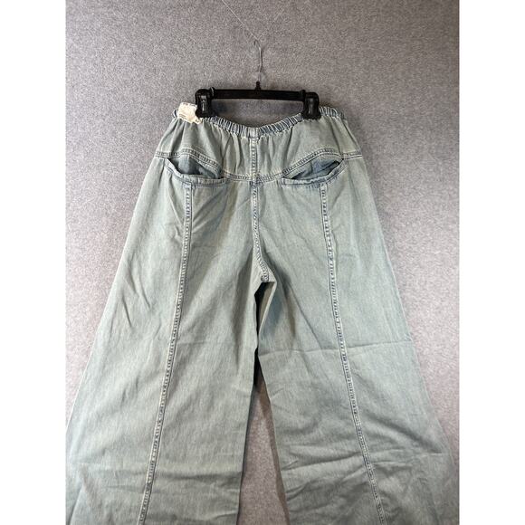 Free People Veritas Wide Leg Jeans Size Medium Drawstring - Picture 6 of 10
